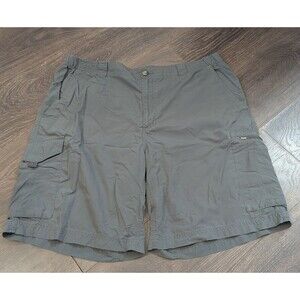 Columbia Nylon Gray Cargo Dress Shorts Flat Front Size 36" (622m)